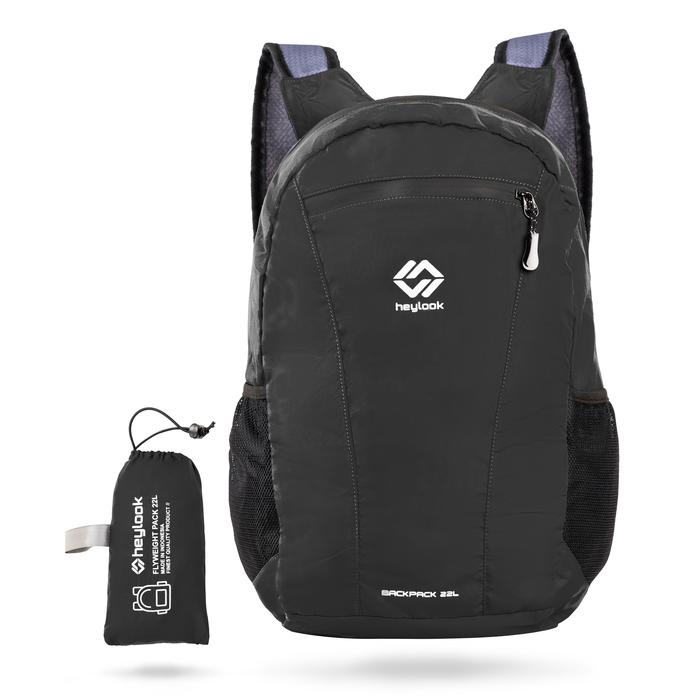 Gambar TAS RANSEL FOLDABLE SEMERU WATER RESIST GUNUNG HIKING CAMPING OUTDOOR - Black dari HEYLOOK PROJECT undefined Tokopedia