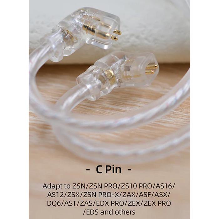 Gambar Kabel Cable KZ Upgrade KZ Silver Plated Cable with Mic KZ ZSN PRO X - FLAT PIN C dari NADDA OFFICIAL STORE undefined Tokopedia