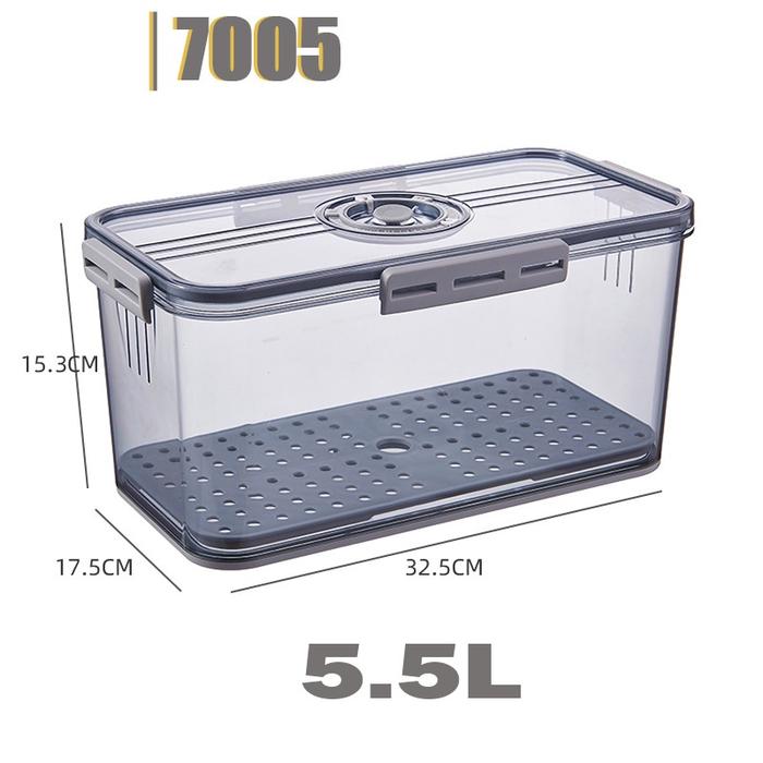 Gambar UPHOME Kotak Kontainer Makanan Kulkas / Food Kontainer / Kotak penyimpanan Kulkas - Abu-abu 5.5L dari UPHOME Official Shop undefined Tokopedia