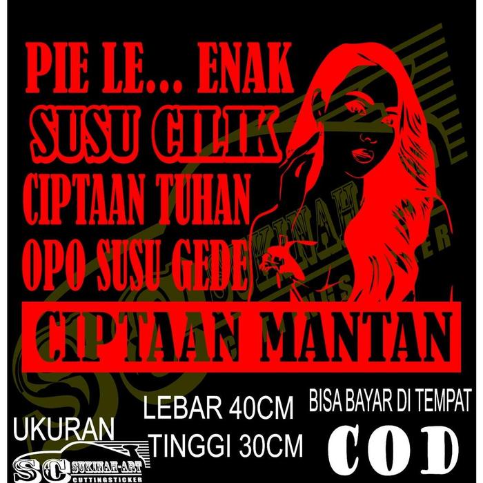 Gambar stiker mobil keren stiker aksesoris mobil emblem kaca truk logo gincu - Merah, 40x30cm dari otomotif spare72 undefined Tokopedia