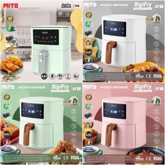 Gambar Mito Digital Air Fryer AF 1 / Penggorengan Tanpa Minyak Pan Putih - Putih dari BELILAGICOID INDONESIA undefined Tokopedia