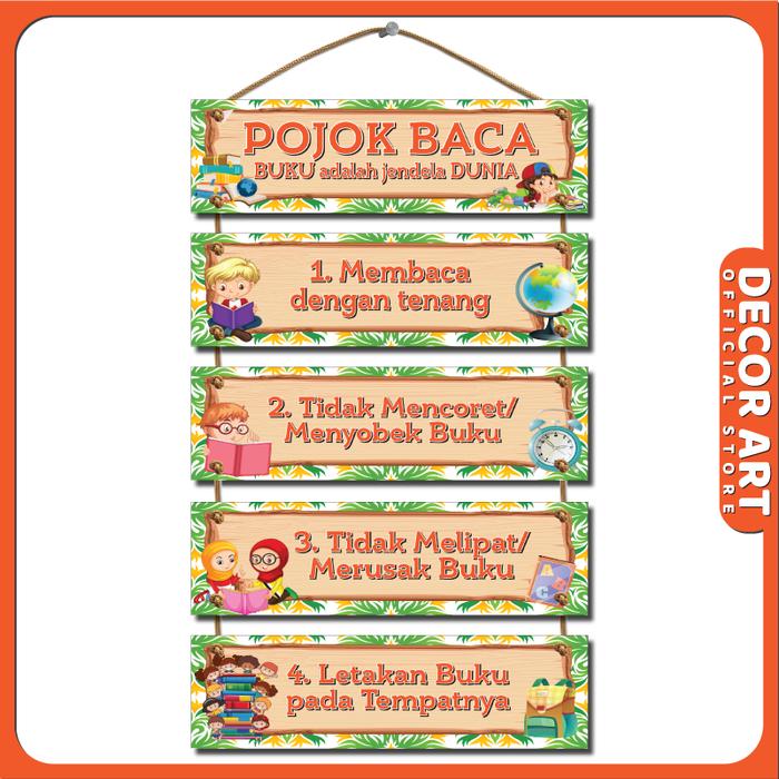 Gambar Dekorasi 5 Susun Tema Pojok Baca Sekolah Kelas Tipe Gantung Motif SSP - SSP-2 dari Decor Art undefined Tokopedia