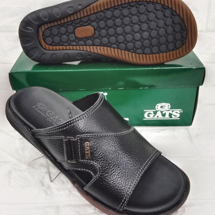 Gambar SENDAL KULIT GATS RC 003 TERBARU 100% ORIGINAL - Hitam, 41 dari CIHO SHOES undefined Tokopedia