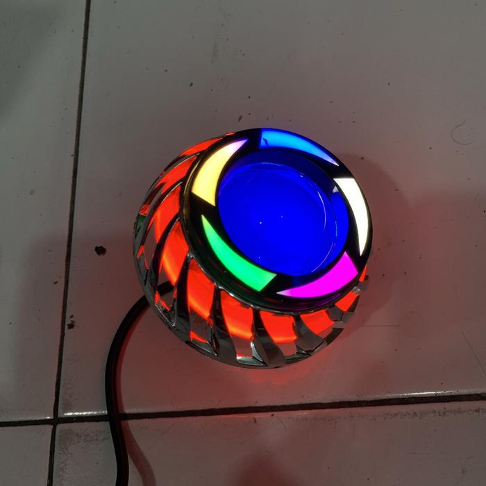 Gambar LAMPU PROJIE PROJIE BESAR RAINBOW 3,5 INCH UNIVERSAL MOTOR/MOBIL - DE RED+AE BLUE dari triple-sss undefined Tokopedia