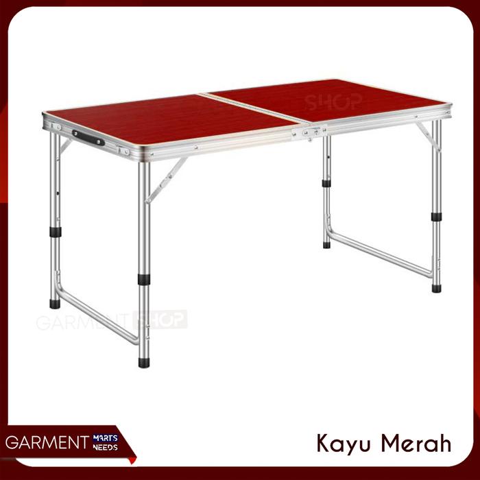 Gambar Meja Lipat Portable Outdoor Lipet Koper Camping Table Anti Karat - KAYU MERAH, PACKING STANDAR dari GarmentMarts undefined Tokopedia
