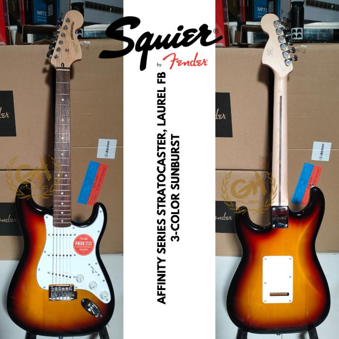 Gambar Squier Affinity Series Stratocaster Electric Guitar, Laurel FB - 3ColorSunburst, Tremolo dari GH Music Store undefined Tokopedia
