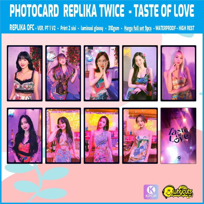 Gambar PHOTOCARD SET REPLIKA PREMIUM TWICE TASTE OF LOVE - PT1V2 dari WHYCUT KPOP_NEW undefined Tokopedia