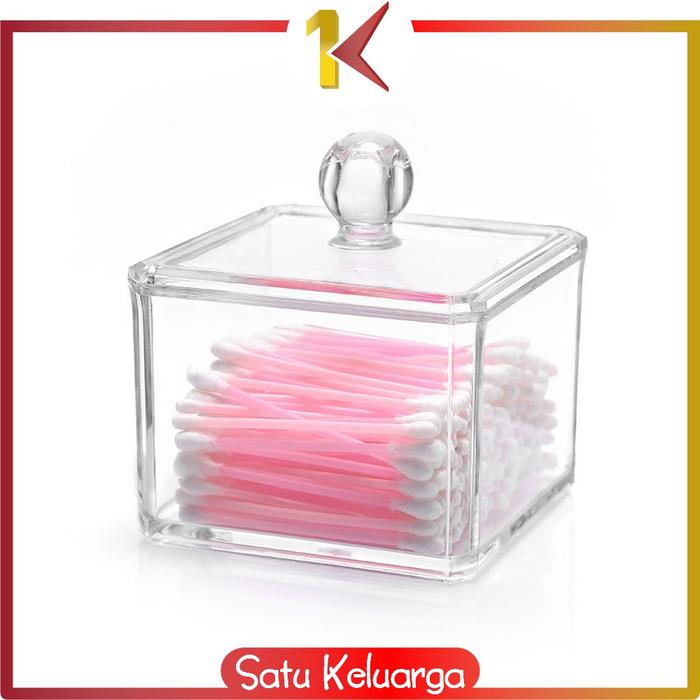 Gambar SK-K13 Kotak Kosmetik Arylic Rak Tempat Kapas Kotak Perhiasan Multi - TMPTKAPAS1SEKAT dari Satukeluarga undefined Tokopedia