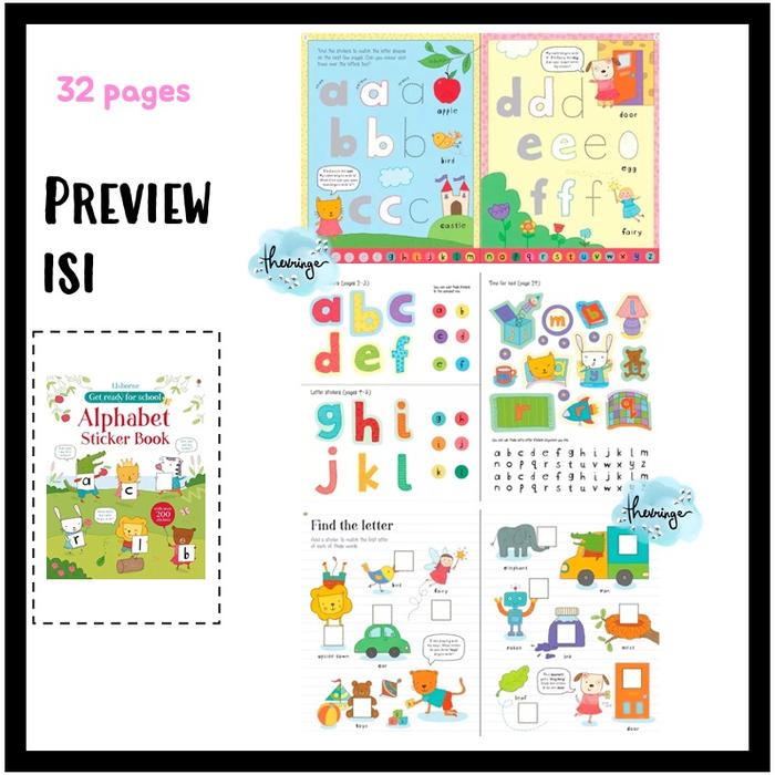 Gambar Usborne Sticker Book Alphabet Number Space Animal Zoo Farm - School Alphabet dari Thevringe undefined Tokopedia