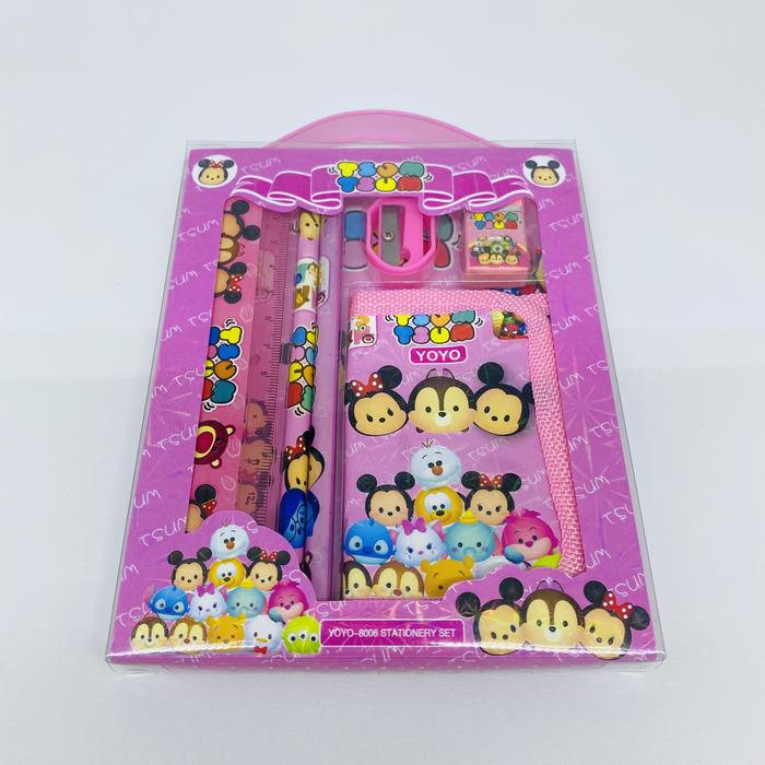 Gambar Stationary set 6in1 alat tulis anak dompet karakter tsum tsum dari ironhobby undefined Tokopedia