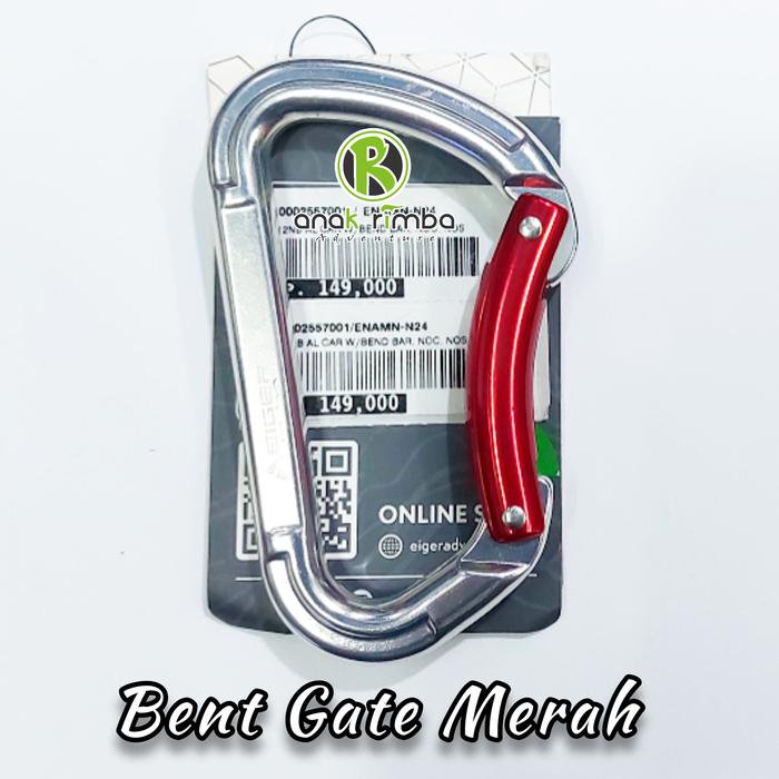 Gambar CARABINER SNAP GATE EIGER - RED BENT GATE dari ANAK RIMBA ADVENTURE undefined Tokopedia