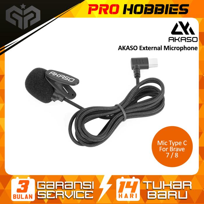 Gambar AKASO External Microphone for AKASO V50X / Brave 7 / 8 / V50 Pro Mic - For Type C dari Prohobbies undefined Tokopedia