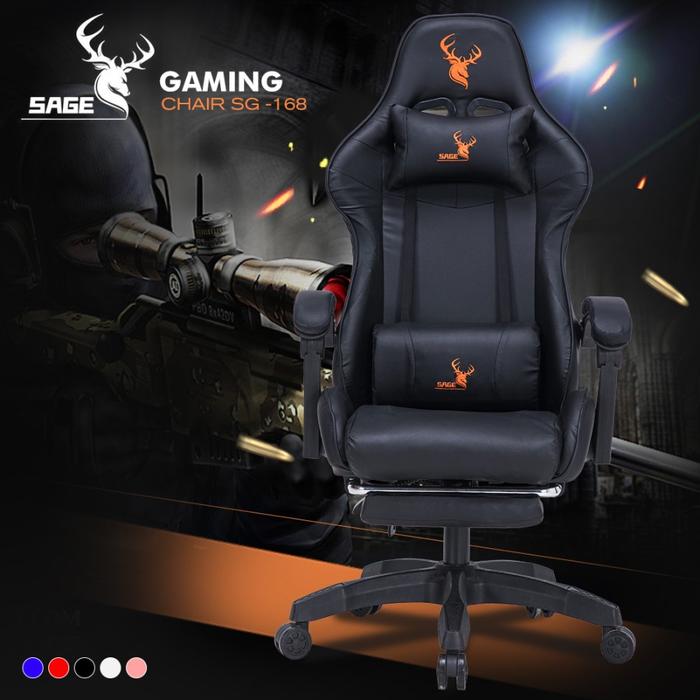 Jual Sage SG-801 Gaming Chair Kursi Gaming With Footrest Kota