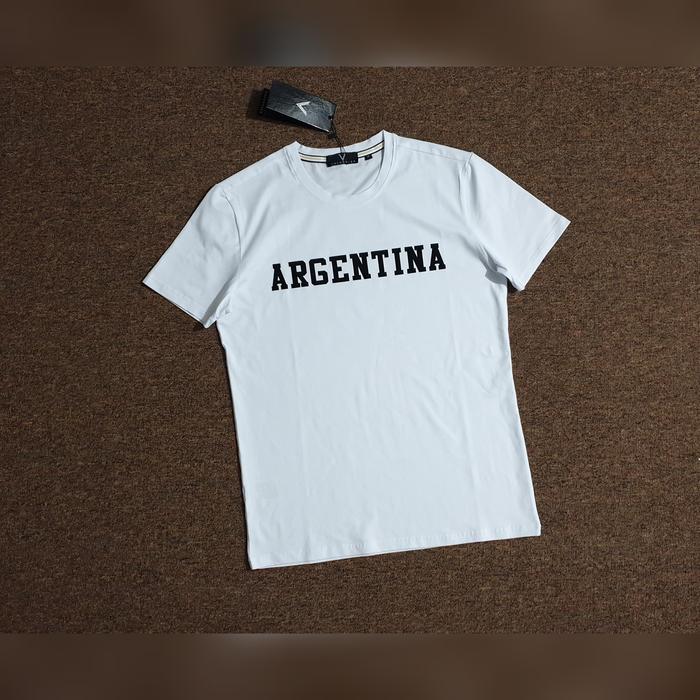 Gambar Atasan spandek import pria / ukuran M-L-XL-XXL, motif Argentina - Putih, M dari SINAR EMAS Ge20 undefined Tokopedia