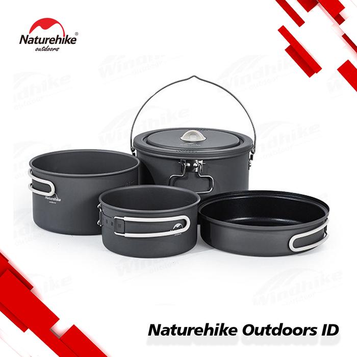 Gambar Alat Masak Camping Naturehike CNH22CJ002 Allumunium Alloy Camping Pan - Pot Set dari Naturehike Outdoors ID undefined Tokopedia