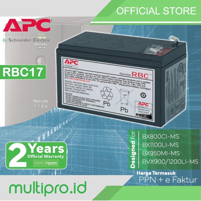 Promo Battery UPS APC RBC17 / RBC 17 Cicil 0% 3x - Jakarta Utara ...