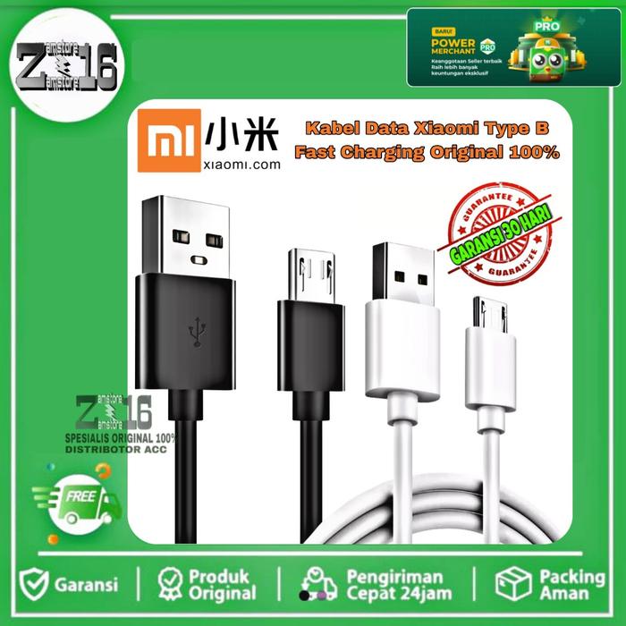 KABEL cable DATA XIAOMI xiomi REDMI NOTE FAST CHARGING original 100%  Putih