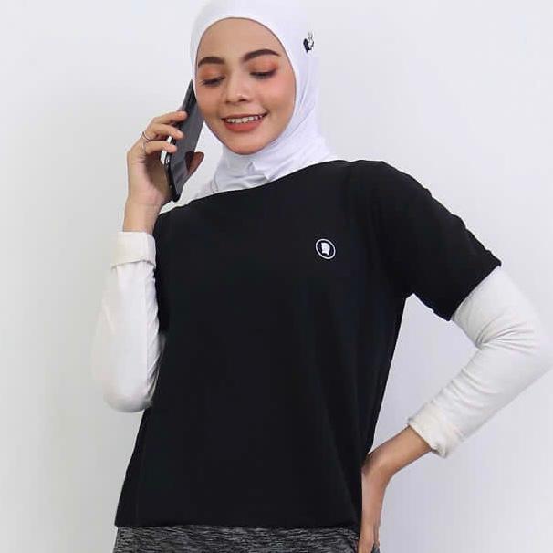 Gambar Hitjab - Crop Top Atasan Olahraga Wanita Bersepeda Yoga Zumba Gym - Crop Top Black dari Hitjab Sport undefined Tokopedia