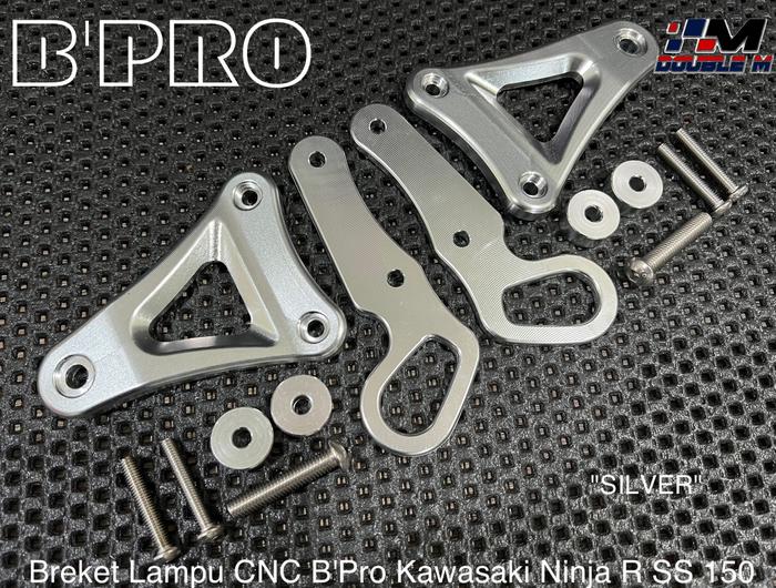 Gambar Kupingan Breket Bracket Lampu Bulat BPro Kawasaki Ninja R SS 150 - SILVER dari Double M Motoparts undefined Tokopedia