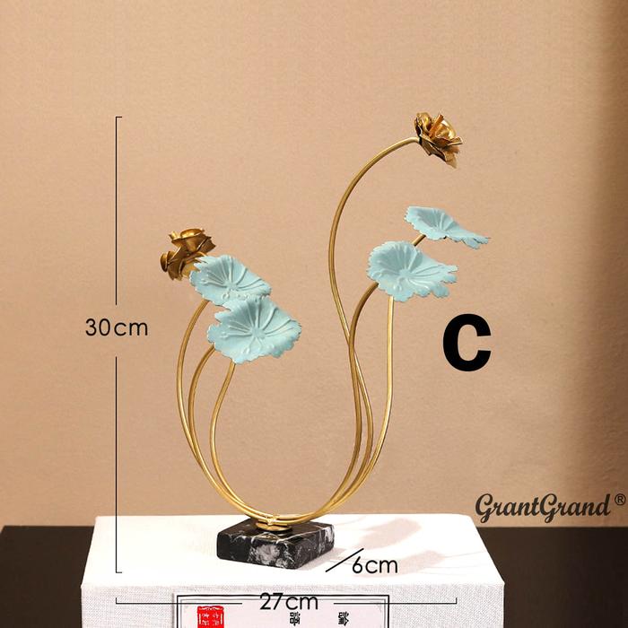 Gambar Daun Lotus Ornamen Dekorasi Feng Shui Hiasan Ruang Tamu Meja Kantor - LOTUS C dari GrantGrand undefined Tokopedia