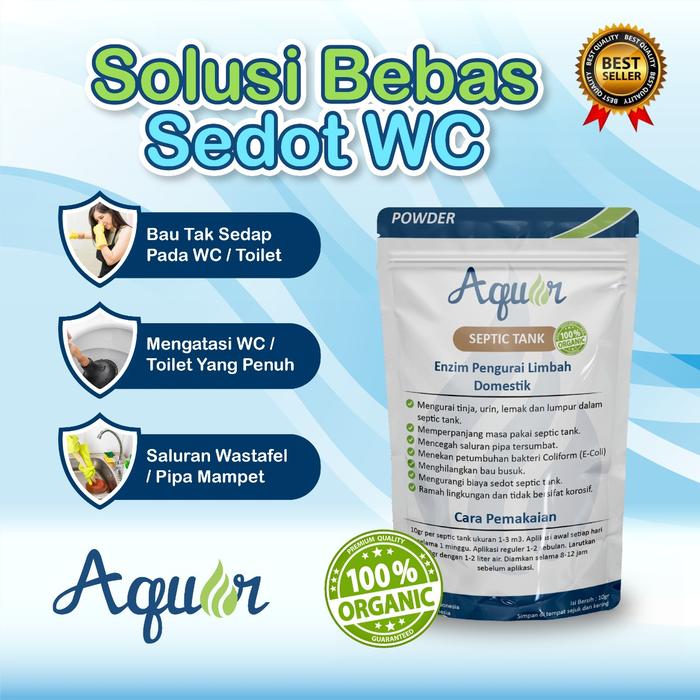 Gambar Bakteri Aquar Pengurai Tinja Septic Tank 10 gram dari Heframid undefined Tokopedia