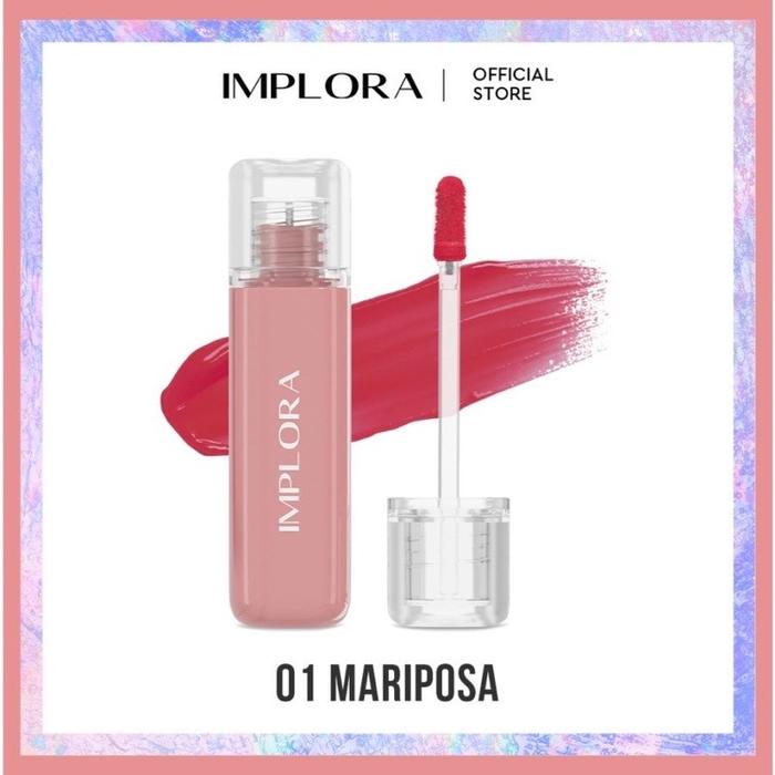 Gambar IMLPORA JELLY TINT 5ML GLOSSY PLUMPY LIPTINT [SANTUNKU] - 01. Mariposa dari santunku undefined Tokopedia