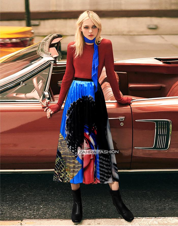 Gambar Rok plisket import murah 7/8 satin premium gaya korea terbaru|321-1 - Biru dari ZAHRA FASHI0N_NEW undefined Tokopedia