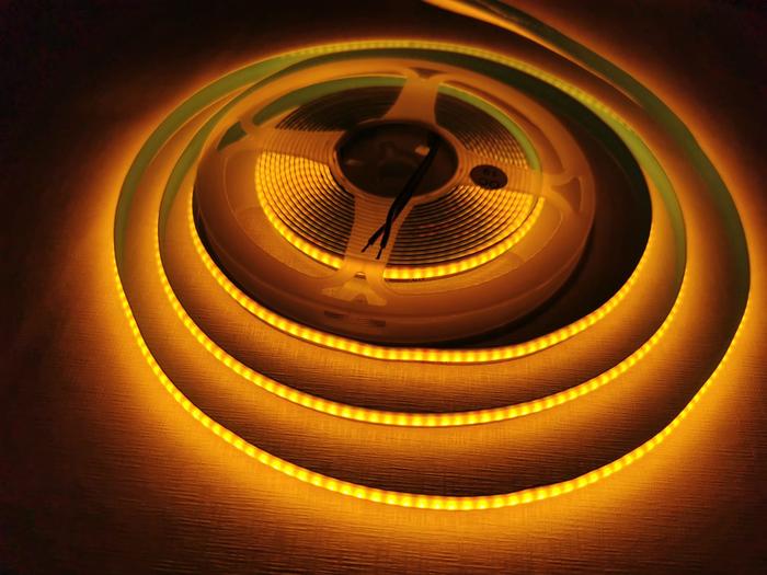 Gambar Led Strip COB DC 12volt 5 meter 300led / Lampu Strip Light COB IP33 - - gold dari Cahaya indah Led undefined Tokopedia