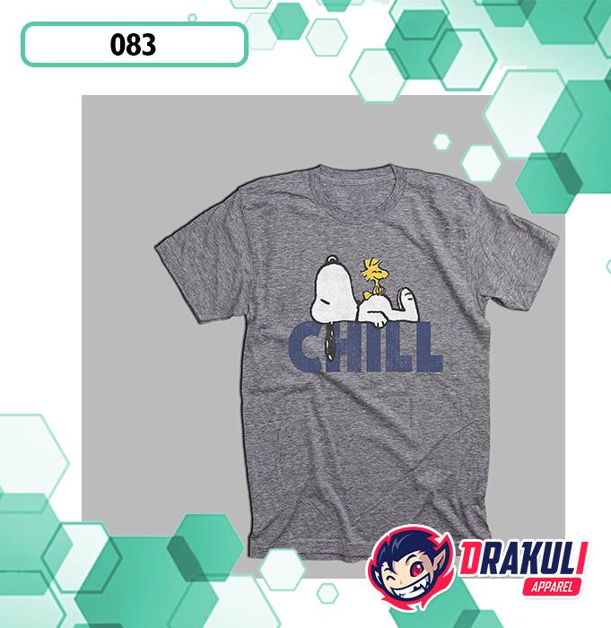 Gambar T Shirt 083 Snoopy Chill - Abu-Abu Misty, M dari Drakuli Games Store undefined Tokopedia