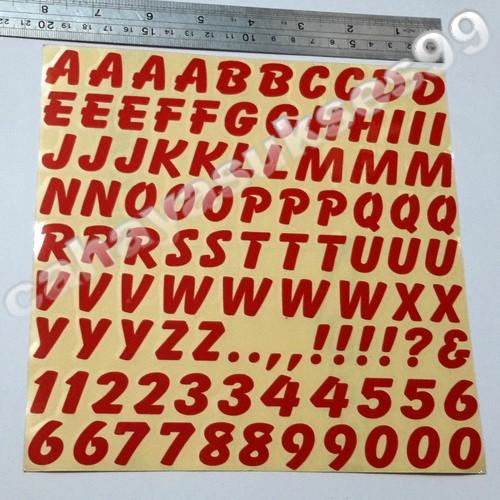 Gambar Sticker Huruf Alphabet Abjad Merah Biru Putih Hitam Hijau Font Miring - Merah dari cahayasukses99 undefined Tokopedia