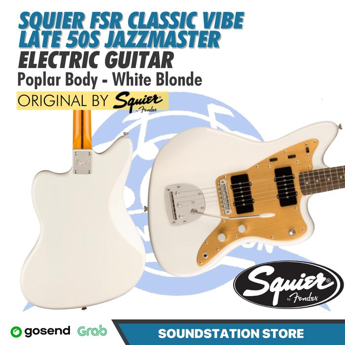 Gambar Squier FSR Classic Vibe Late 50s Jazzmaster Electric Guitar, Laurel FB - WHITE BLONDE dari SoundStation Store undefined Tokopedia