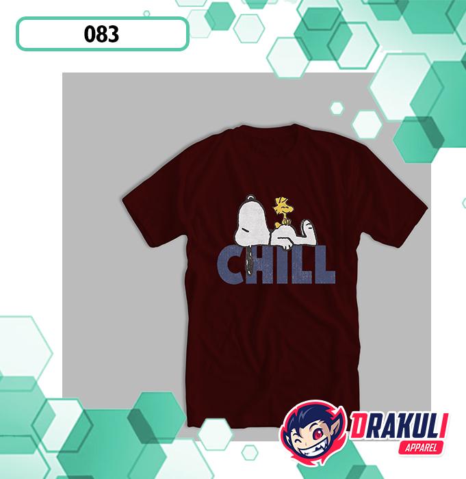 Gambar T Shirt 083 Snoopy Chill - Maroon, XL dari Drakuli Games Store undefined Tokopedia
