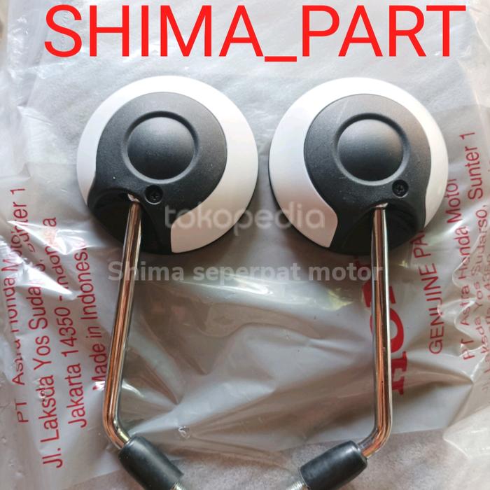 Gambar Miror mirror kaca spion scoopy new led 2020 2022 putih doff origina dari Shima Body Part undefined Tokopedia