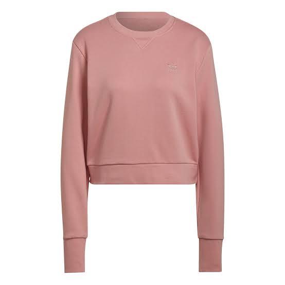 adidas pink cropped sweater