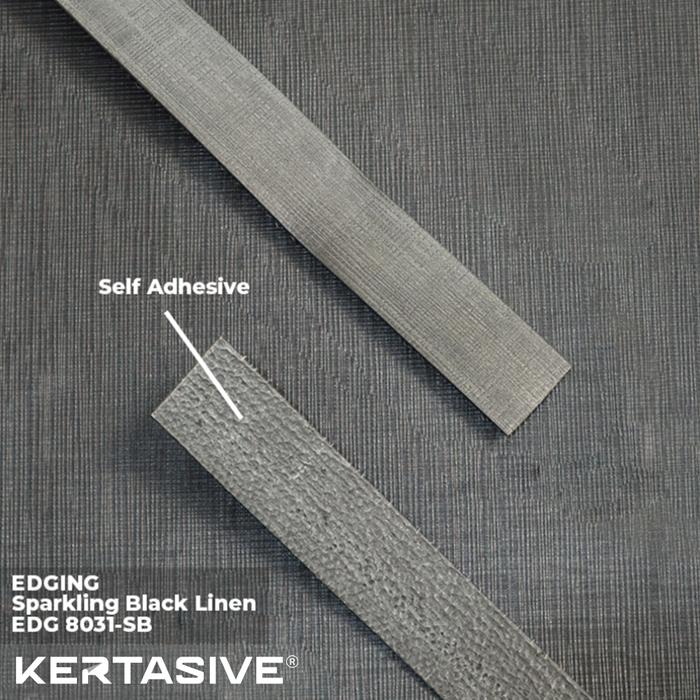 Gambar SPARKLING BLACK LINEN X 10 METER - PVC INTERIOR EDGING KERTASIVE - EDGINGx5 METER dari Triki Official Store undefined Tokopedia