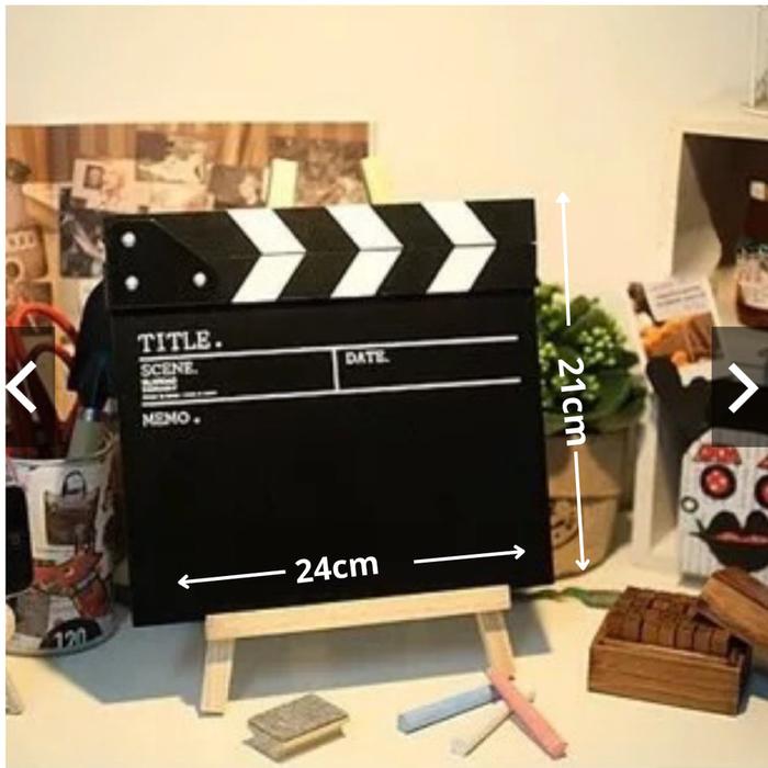 Gambar CLAPPER BOARD HOLLYWOOD UNIVERSAL | PAPAN TAKE FILM SUTRADARA ACTION - MEDIUM 21X24CM dari Mega Indo Grosir undefined Tokopedia