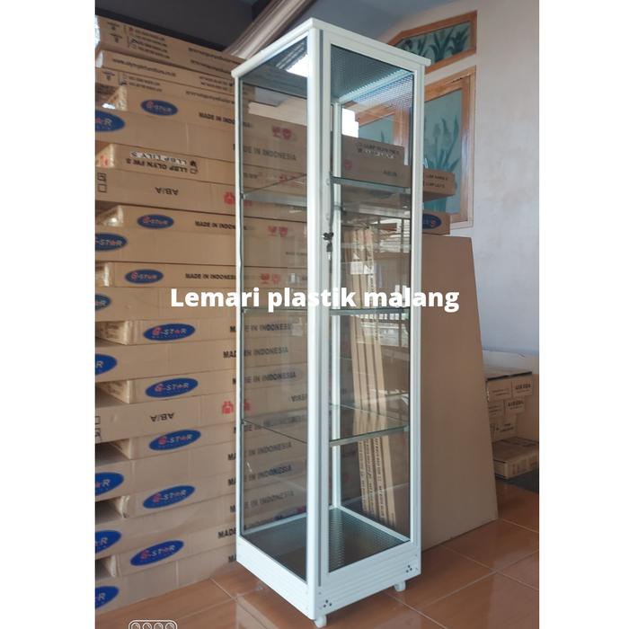 Gambar lemari hias kaca - Putih dari Lemariplastikmalang undefined Tokopedia