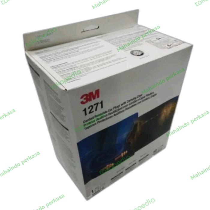 Gambar 3M 1271 Ear Plugs / Earplug Corded Reusable / Penyumbat Telinga - 1 case dari Mahaindo Perkasa undefined Tokopedia