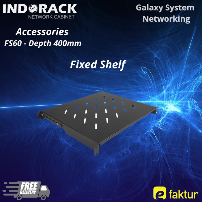 Gambar Tatakan Rak Server D.400mm FS60 Fixed Shelf Close Rack Flat Ambalan dari Galaxy System Networkingg undefined Tokopedia
