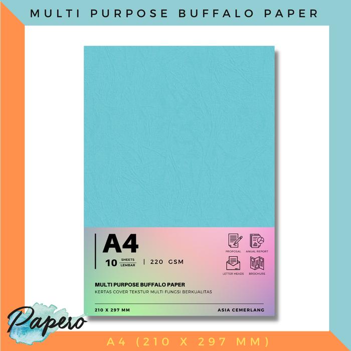 Jual Kertas Karton Cover Buffalo A4 / F4 220 gsm N1102 - Biru Muda, A4 ...