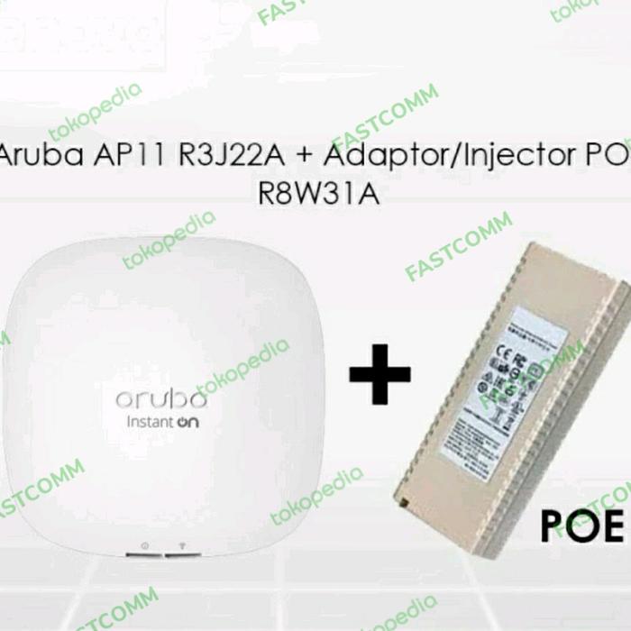 Jual AP HPE Aruba Instant On AP11 RW R3J22A + POE Injector R8W31A ...