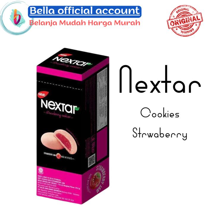 Gambar Nextar Brownies Pineapple Nastar Strwaberry Cookies 8 pcs x 12 gr - Strawberi dari Bella shop TNG undefined 4 Tokopedia