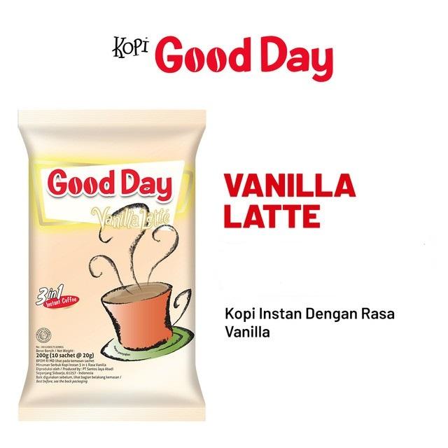 Gambar KOPI INSTAN 3-IN-1 GOOD DAY CARRIBEAN NUT 20GR SACHET - VANILLA LATTE dari LATTEBLESS undefined Tokopedia