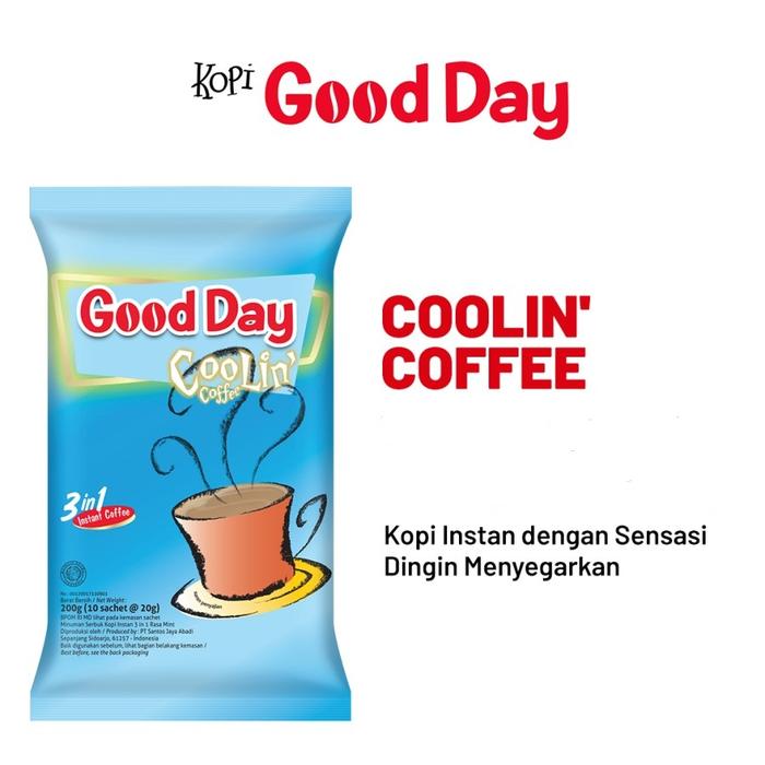 Gambar KOPI INSTAN MINT 3-IN-1 GOOD DAY COOLIN’ 20GR - COOLIN COFFE dari LATTEBLESS undefined Tokopedia