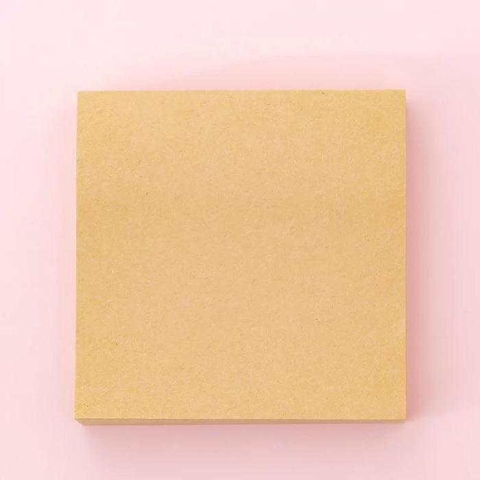 Gambar 80 LEMBAR STICKY NOTES WHITE AND BROWN PAPER - Brown polos dari PinkMint_NEW undefined Tokopedia