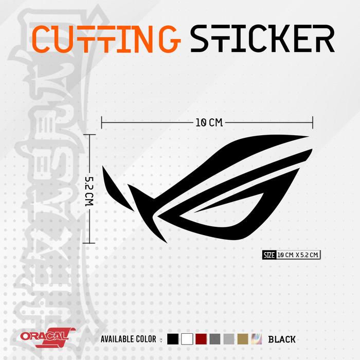 Gambar Cutting Sticker ASUS Rog Logo | Stiker Cutting Logo ASUS Rog - Hitam dari Hexagram Stiker undefined Tokopedia