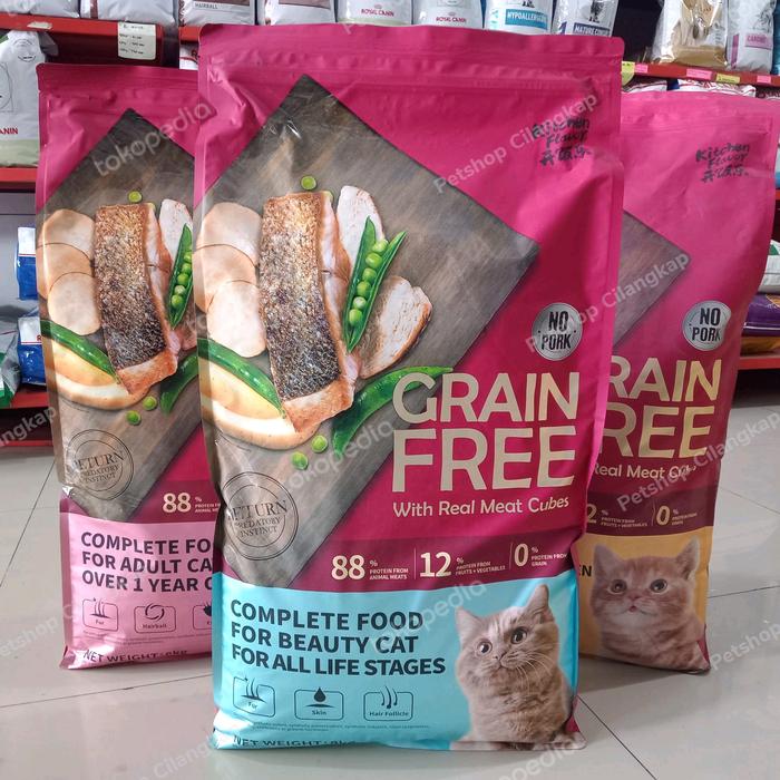 Jual Kitchen Flavour Cat Beauty Grain Free 8kg Mirip Proplan
