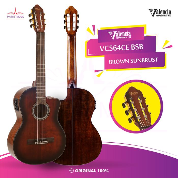 Gambar VALENCIA VC564CE Gitar Classic Electric 4/4 - VC564CE dari PARIS MUSIK undefined 5 Tokopedia