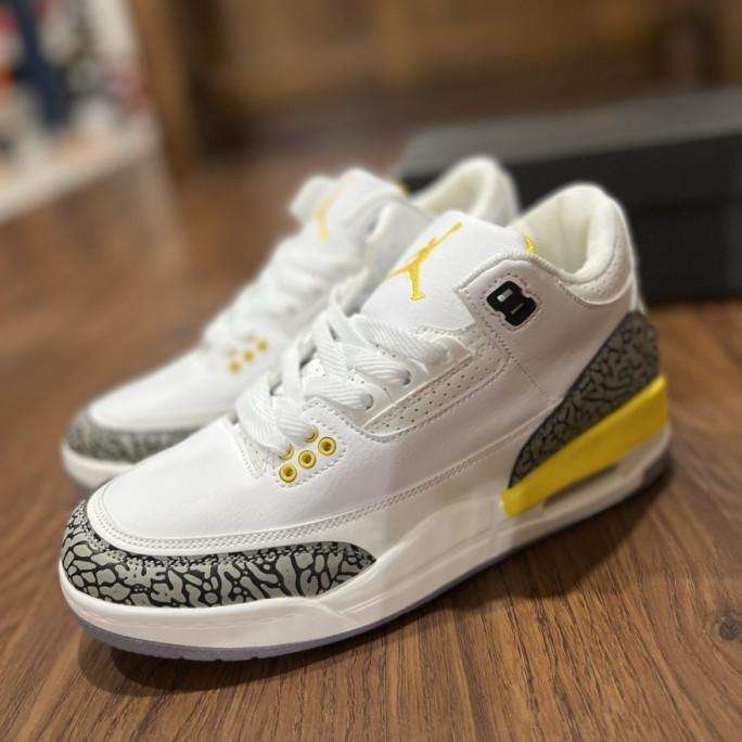 Sepatu Laser Orange Retro Red Yellow And White Jordan 3s Air