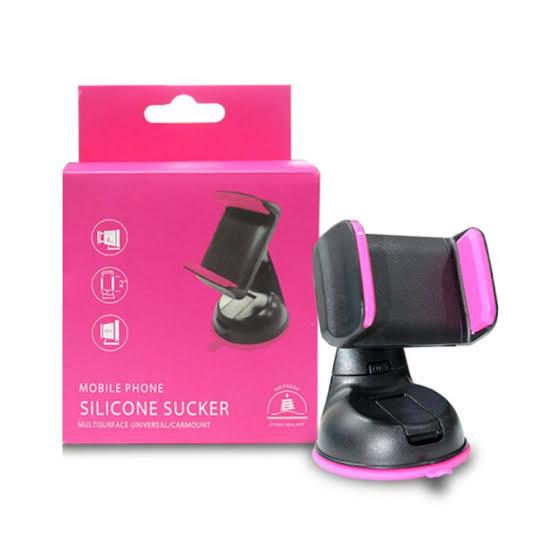 Gambar Car Smartphone Holder Silicone Sucker / Dudukan Handphone Mobil - Merah Muda dari SteRob Store Smg undefined Tokopedia